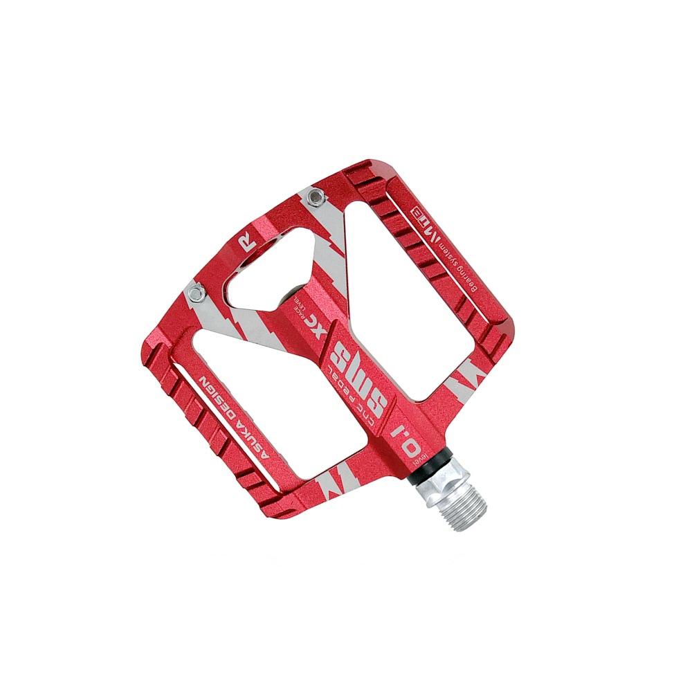 

Ultralight MTB Bicycle Pedals Flat Bikes Pedal Non-slip Mountain Road 3 Sealed Bearings Bicycle Pedals Route Cycling Accessories червоний