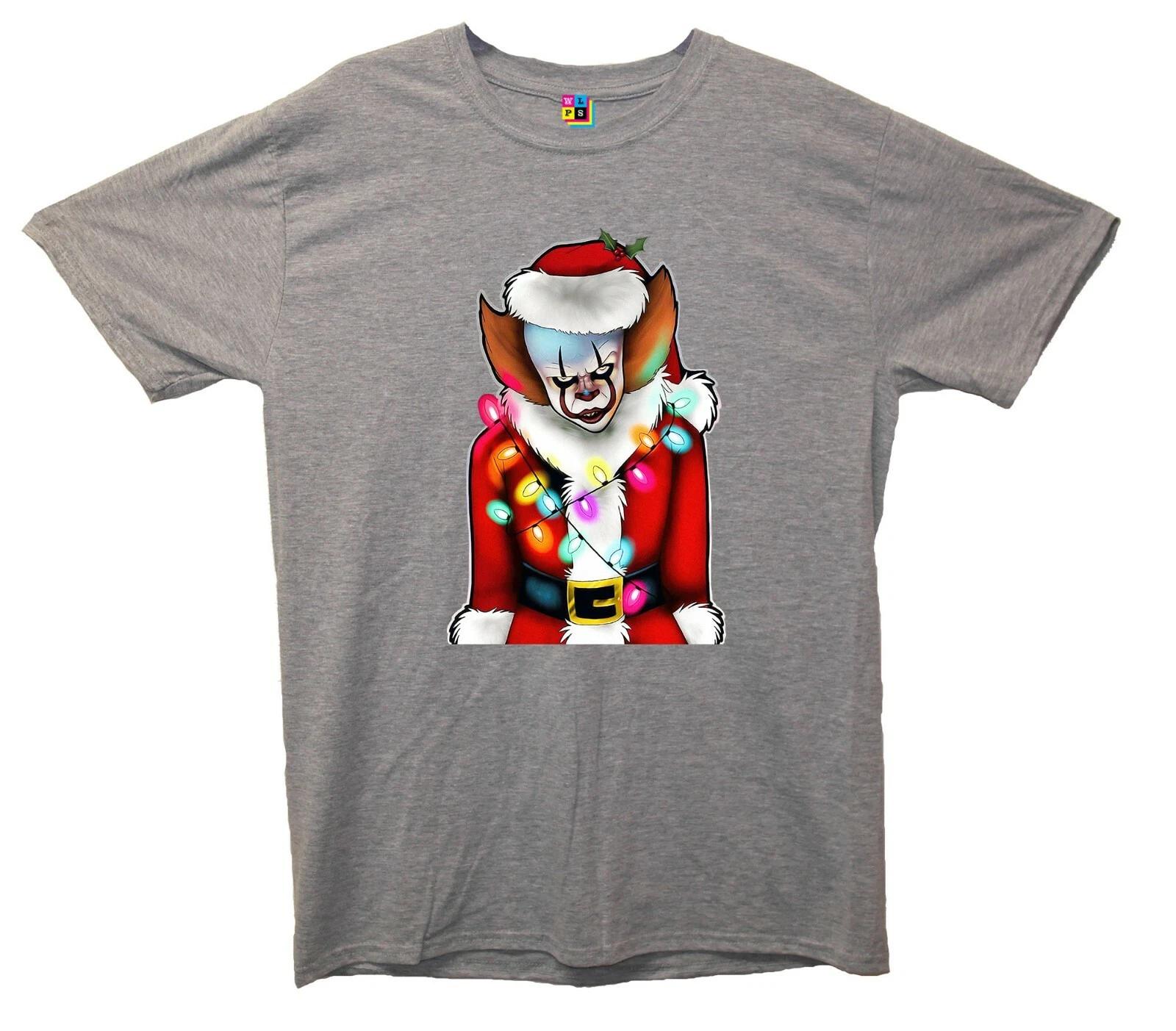 Pennywise Christmas Printed T-Shirt (IT Inspired) 3XL
