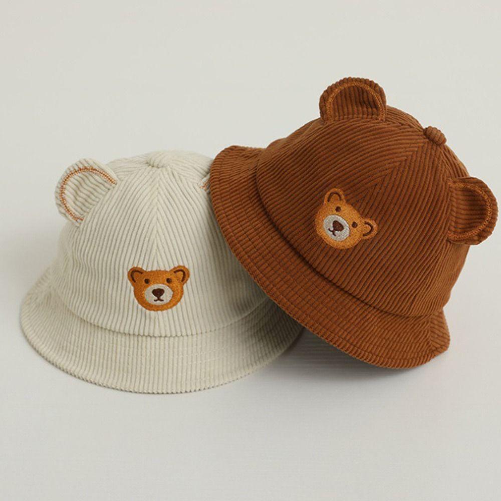 

Sunscreen Fisherman s Hat Corduroy Kids Caps Korean Sunshade Hat Boys Girls чёрный