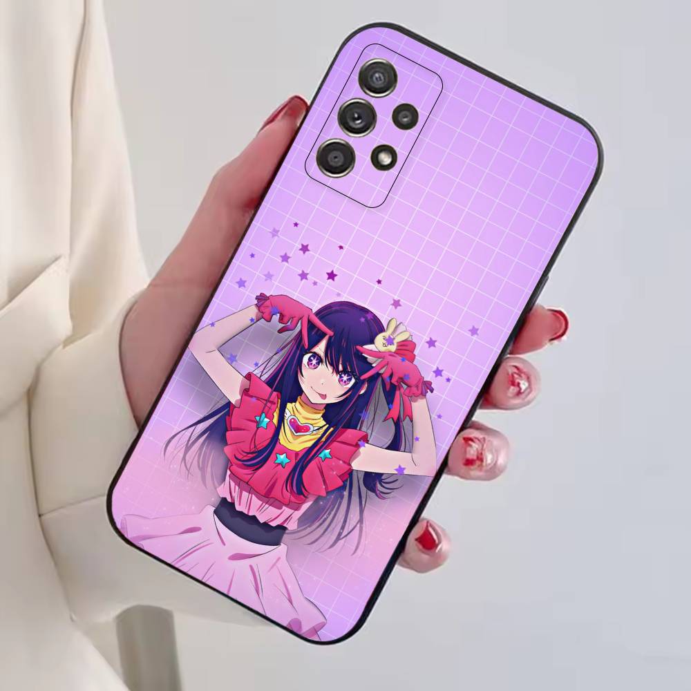O-Oshi No Ko Anime Ai Hoshino Phone Case Black Silicone Soft For Samsung S25,S24,S21,S22,S23,S30,Ultra,S20,Plus,Fe,Lite