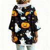 Women's Halloween Print Hoodie Loose Fit Casual Pullover