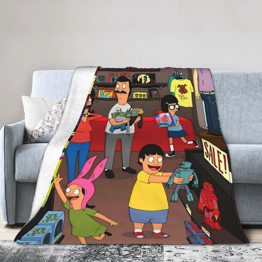 B-Bob Burgers Thanksgiving  Blanket Multiple Sizes Super Soft Cozy  Throw Blankets for Sofa Couch and Bed