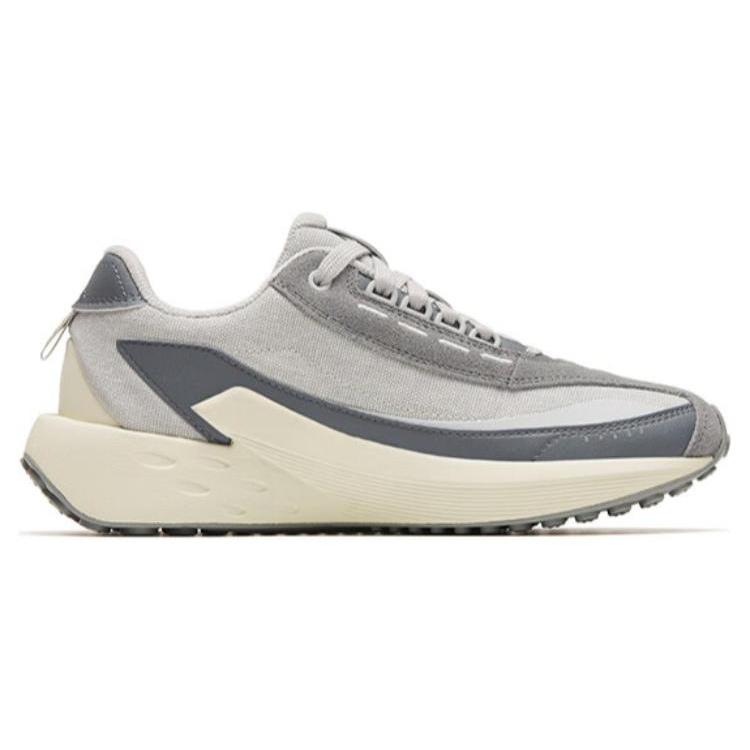 New Anta Crystal Sugar 2 Wear Resistant Slip Resistant Low Top Running Shoes Women's Gray White 922248857-3