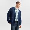 Lee Men's Loose Fit V-Neck Spliced Sweater Cardigan