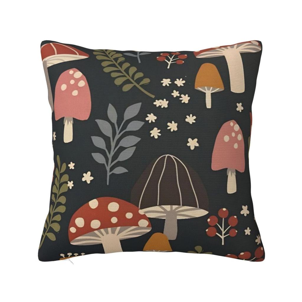 Psychedelic Mushroom Frogs Pillowcase Polyester Cushion Cover Gift Throw Pillow Case Cover Chair Zippered 45X45cm