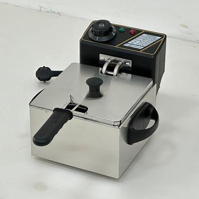 220V Haushalt 2L Multifunktions Elektrischer Frittierkorb Edelstahl Grillofen Hähnchen Pommes Frites Einzelzylinder