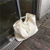 IELGY women's Korean version canvas beach bag, small fresh and large-capacity fishing net tote bag
