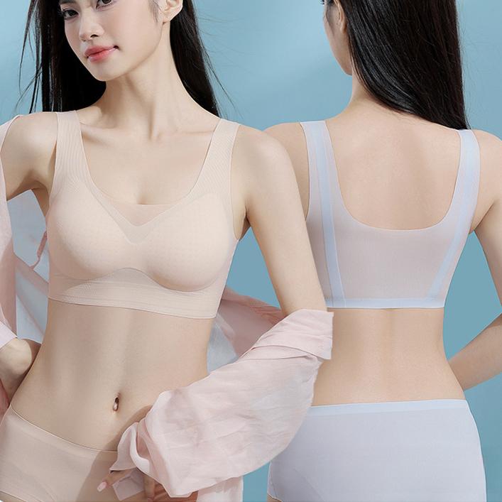 Breathable and Seamless Bra Women's Beautiful Back Underwear Women's Thin Frameless Vest Sports Bra Push Up Bra