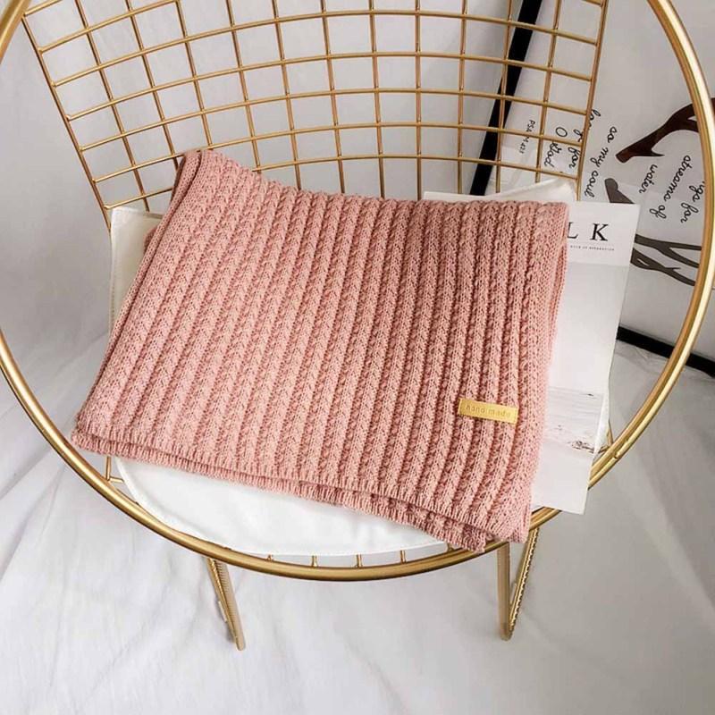 Fashion Winter Warm Scarf For Women Simple Casual Solid Color Thickened Wool Knitted Scarf