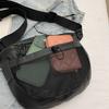 Black Waterproof PU Chest Bag Outdoor Cycling Bag Men Women Crossbody Mobile Phone Bag