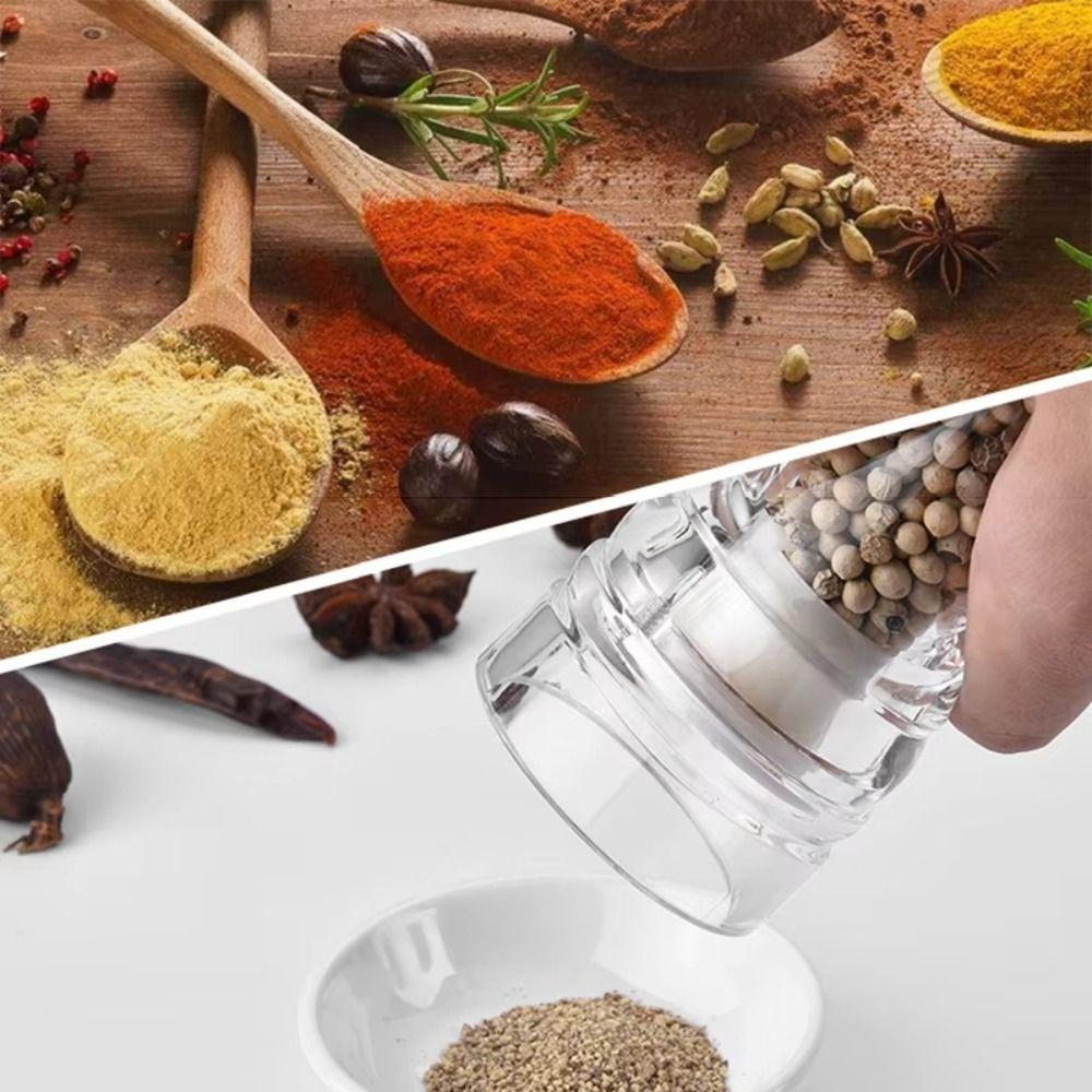 Multi-Size Pepper Grinder Transparent Kitchen Tool Seasoning Jar  Seasoning Application