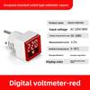 Digital AC Voltmeter Indicator, Digital Voltmeter, No Wiring Required, Euro Plug, Voltage Measurement RangeAC220V/230V