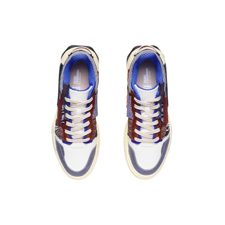 New LiNing Geek Geek Reflective Lightweight Wear Resistant Slip Resistant Breathable Low Top Skateboard Shoes Umber AGCR119-4