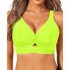 Women's bikini new swimsuit seaside vacation casual neck top