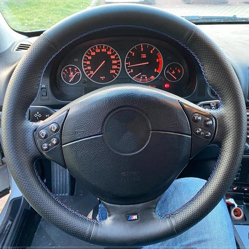 Customized Original DIY Car Steering Wheel Cover For BMW M Sport E36 E39 Z3 M E36/7 E36/8 Leather Braid For Steering Wheel