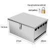 304 ss 5-slot commercial knife box with lid, lock & rubber board
