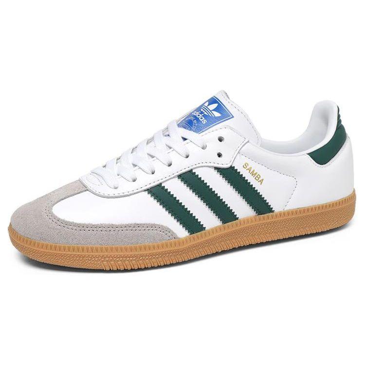 adidas Baskets unisexes Samba OG White Collegiate Green Gum Cloud-White IE3437
