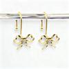 Stylish Bowknot Design Metal Bathroom Curtain Hook with Roller Beads and Rustproof Coating for Glidings