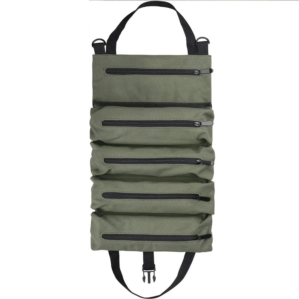 Alet Rulosu, Çok Amaçlı Rulo Alet Çantası, Anahtar Rulosu, Kanvas Alet Düzenleyici Kova, Araba İlk Yardım Çantası Sarma Rulo Saklama Kutusu