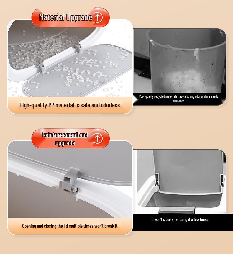 High-Value Slim Flip-Top Trash Can for Bathroom or Kitchen