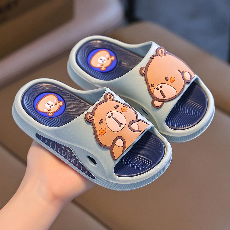 2025 Capybara Boys' Non-slip Summer Slippers for Big Kids & Toddlers