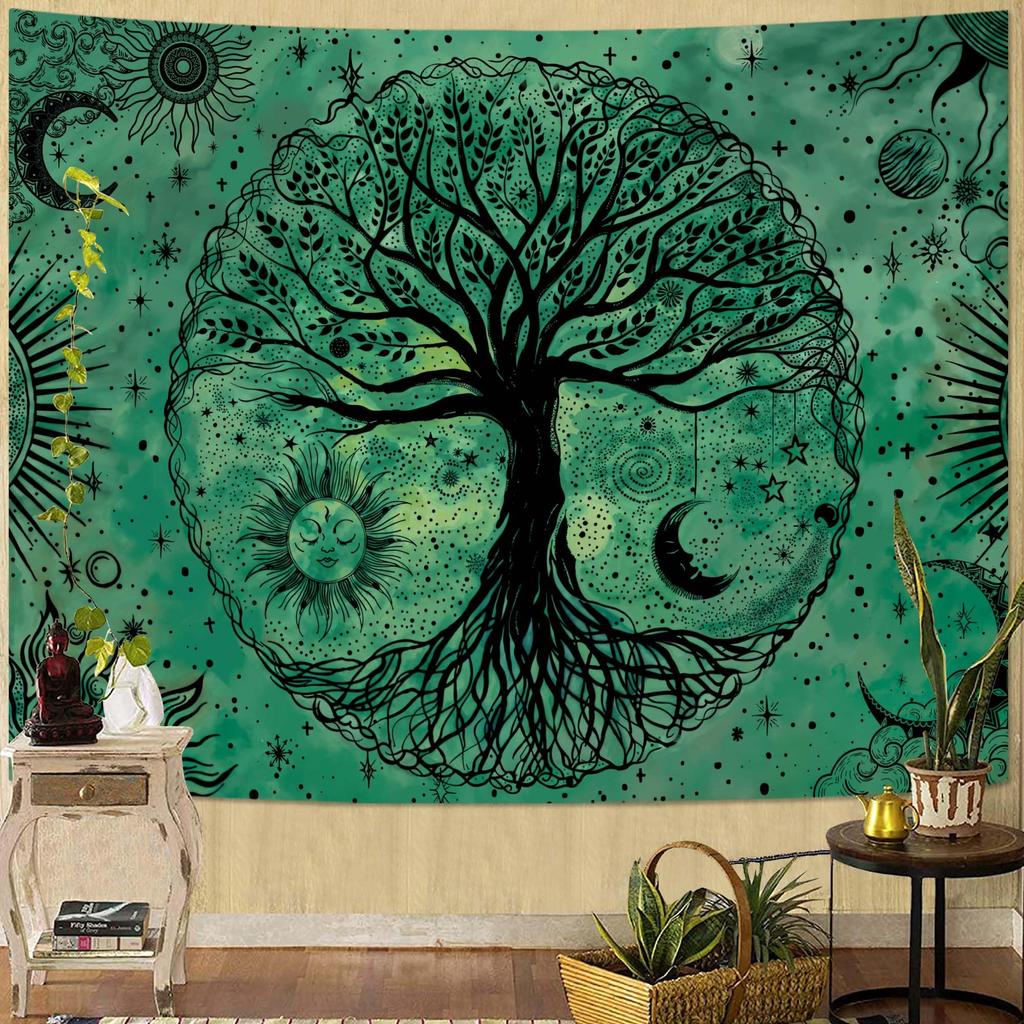Nature Tree Tapestry Mystical Forest Tapestry for Bedroom Aesthetic Tapastry's Wall Hanging Tapestries for Living Room Dorm Tree