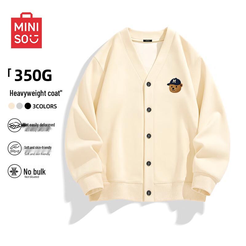 MINISO Unisex V-Neck Cardigan Sweatshirt