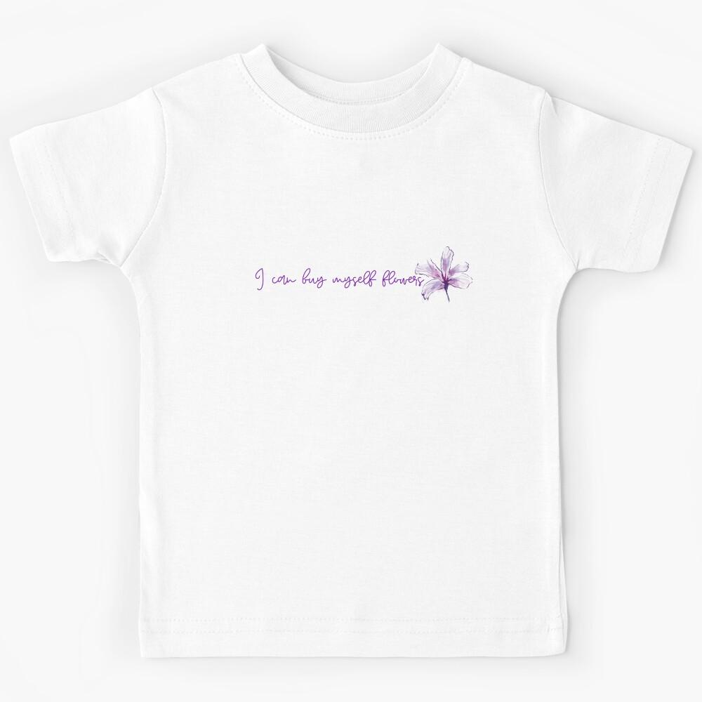 I can buy myself flowers [Miley Cyrus inspired] black and white Kids T-Shirt 110