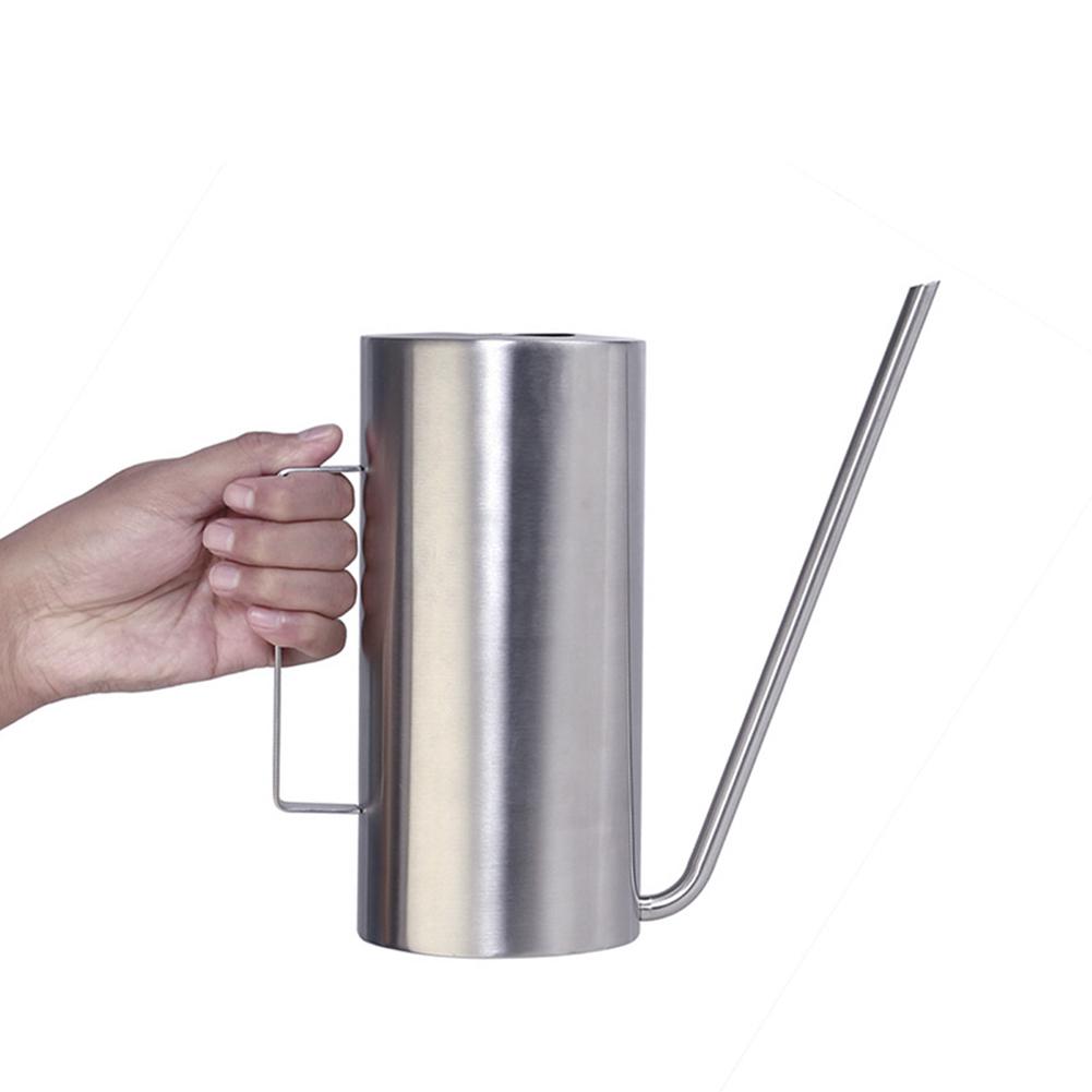 1,5L Rostfritt Stål Vattning Blomma Vattenkanna Lång Mun Vattning Kruka Trädgårdsredskap