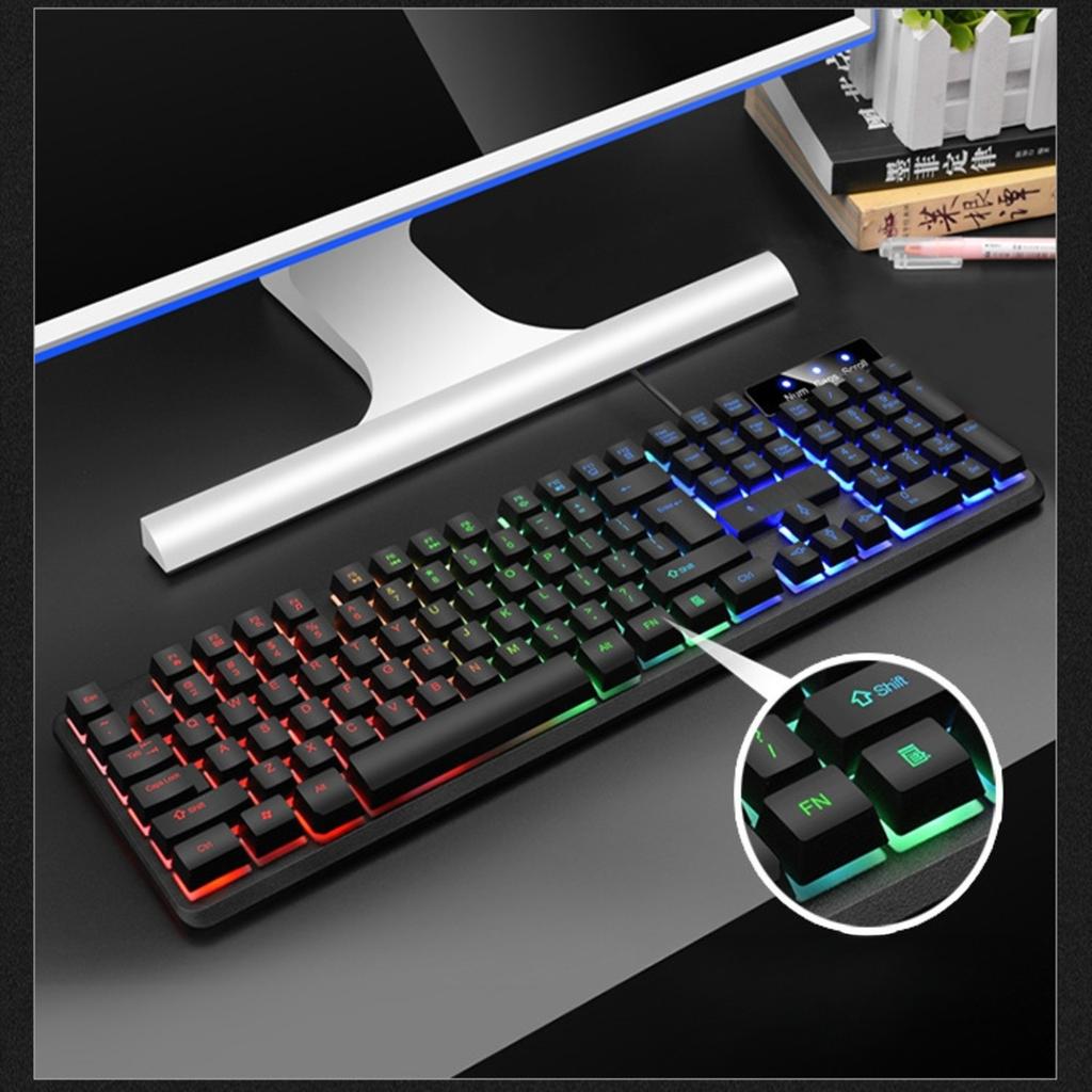 Gaming Wired Keyboard Color Matching Luminous Mechanical Feel Desktop Computer