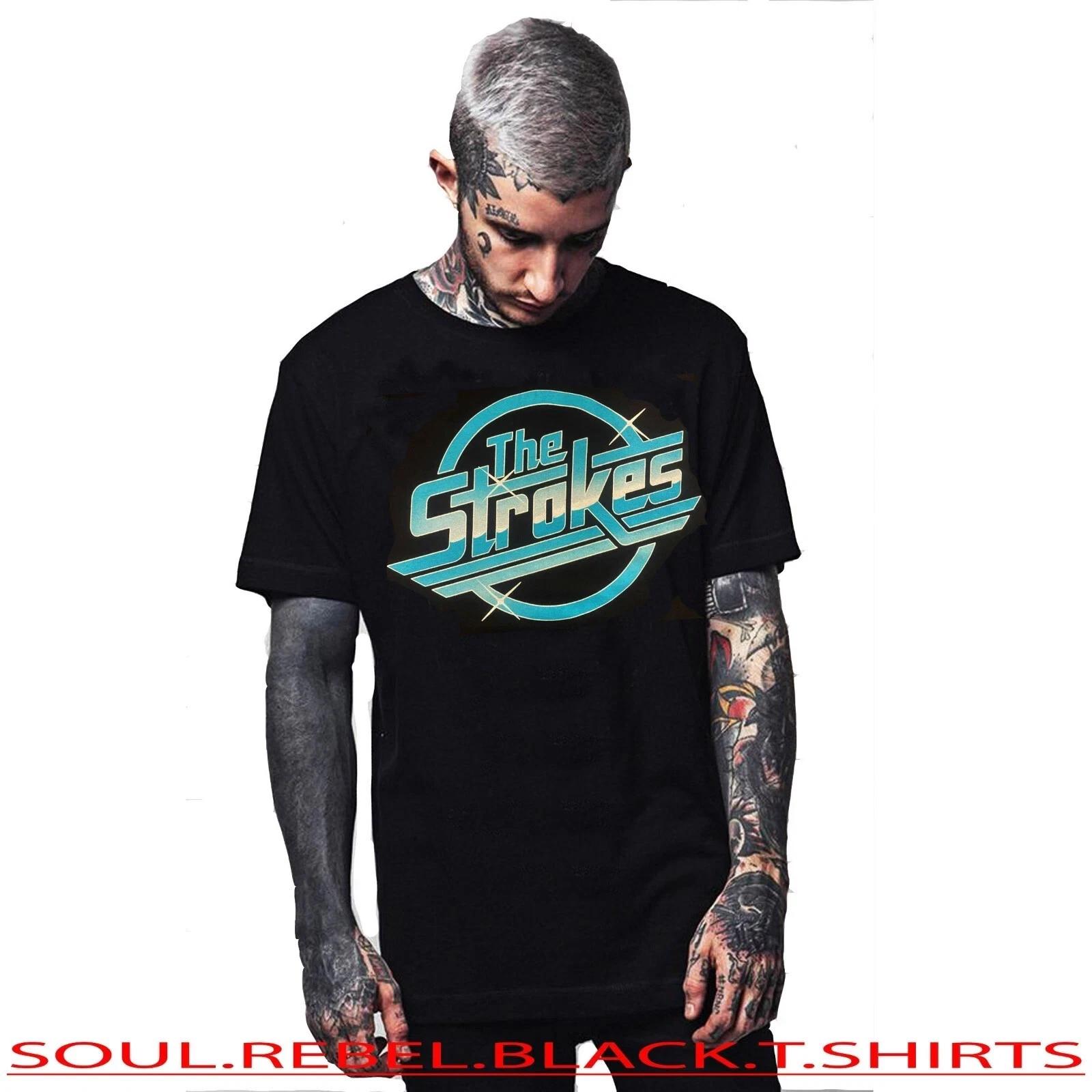 THE STROKES HARD ROCK BLACK T-Shirt PUNK ROCK XL