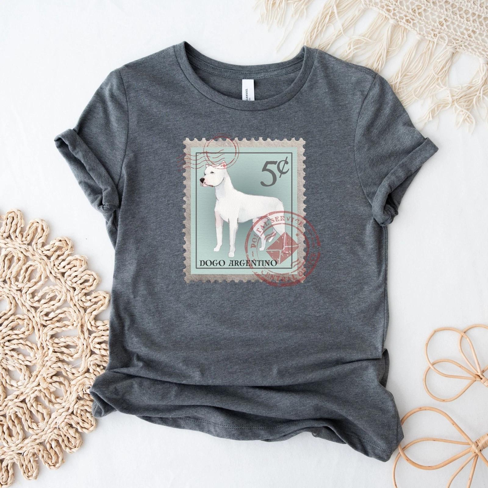 Dogo Argentino Dog Postage Stamp Shirt S