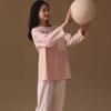 Women's Contrast Plaid Pajamas: Long Sleeve, Round Neck, Casual Loose Pants, Perfect for Spring and Autumn, Suitable for Home or Outdoor Wear.