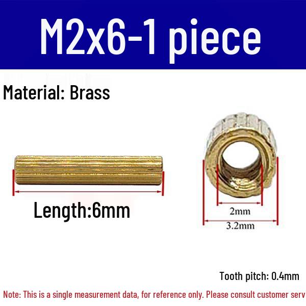 Brass M2 Round Double-Pass Knurled Copper Pillar Screw for Camera Security