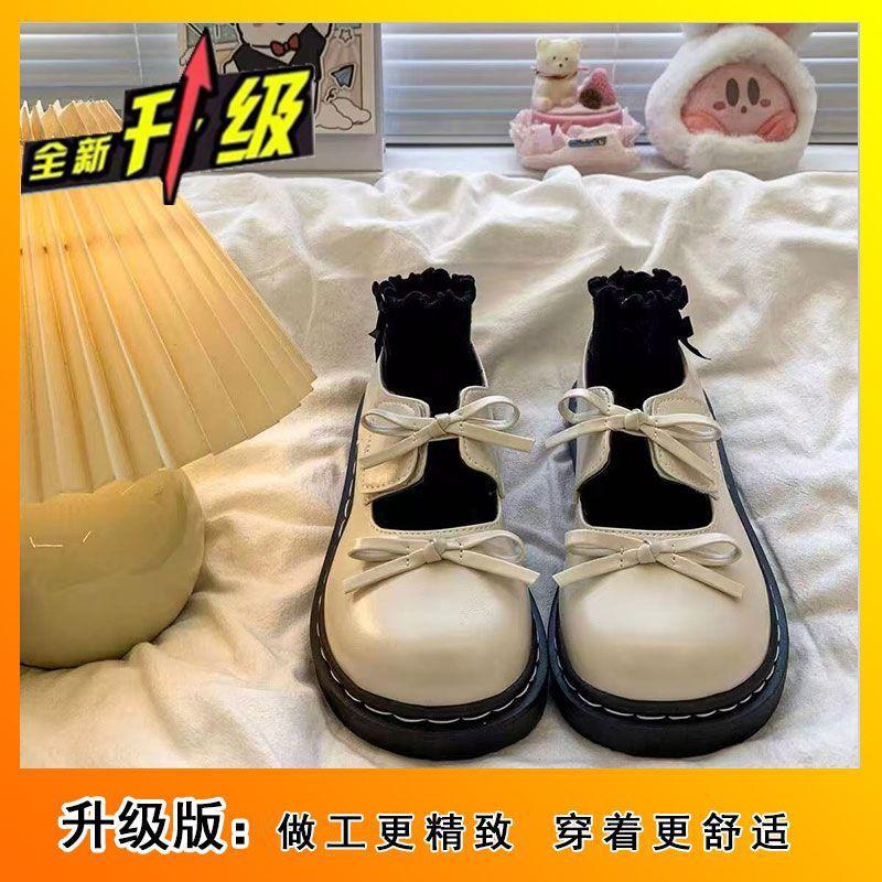 

Туфли-лодочки с юбкой, маленькие кожаные туфли, женские, новые, с бантом, на платформе, одинарные туфли Мэри Джейн, женская обувь 40