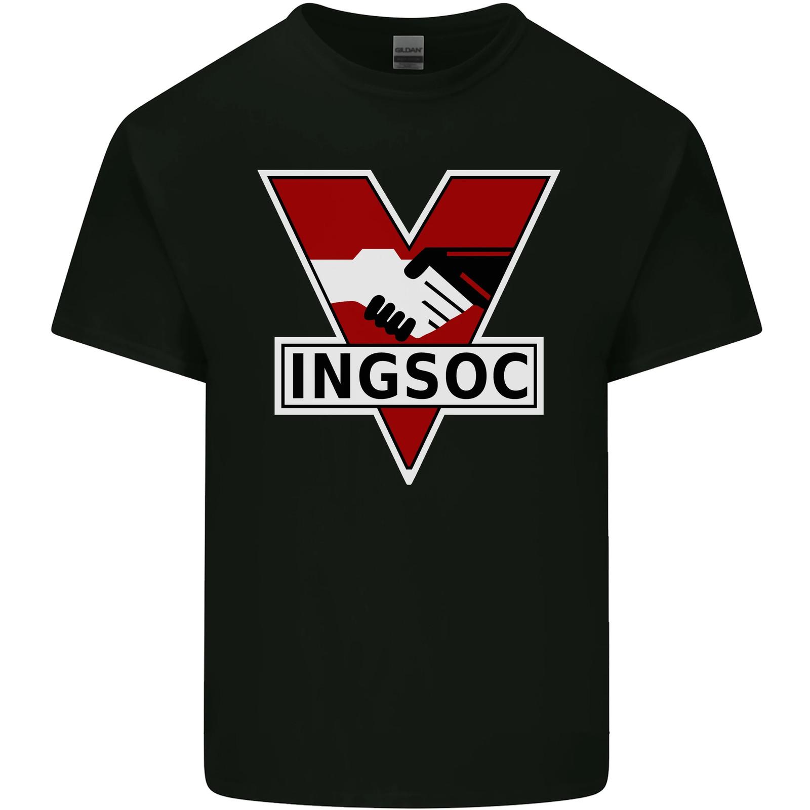 INGSOC George Orwell English Socialism 1994 Mens Cotton T-Shirt Tee Top S