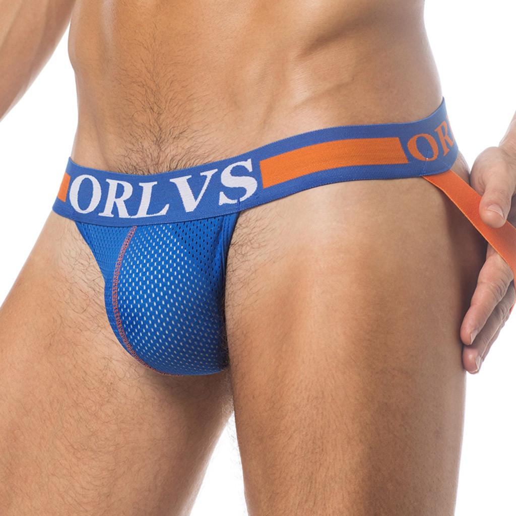 Men Double Thong Panties Sexy Solid  Brief Thong Breathable  Underpants