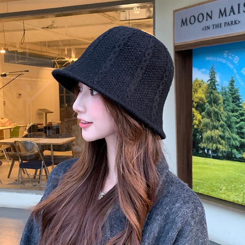 Hat Female Confinement Hat Japanese Cute Cat Ears Headgear Showing A Small Face Warm Ear Protection Knitted Hat