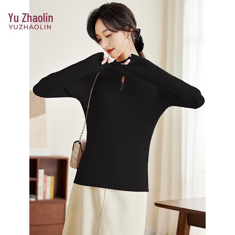 YUZHAOLIN Women's Thin Knitted Half-High Collar Top