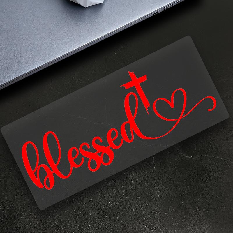 1pc Cross Blessed Motorcycle Stickers Waterproof for Motorcycle Fuel Tank Fairing Tailbox Car Body Scooter Universal Vinyl Decal