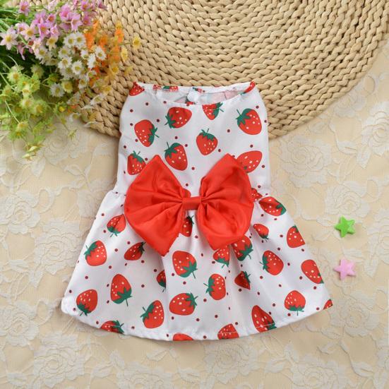 Pet Clothing Wrinkle-free Sweet Two-legged Charming Floral Print Small Dog Cat for Party