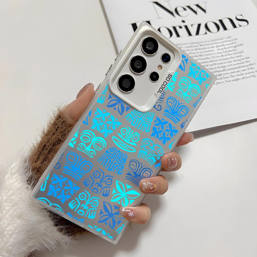 Cool Tiki Phone Case For Samsung Galaxy S25 Edge S24 S23 S22 S21 S20 Ultra Funda Silicone Silver Cover