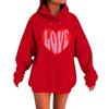 Women's Loose Comfortable Casual Fashionable Love Printed Long Sleeved Sweatshirt