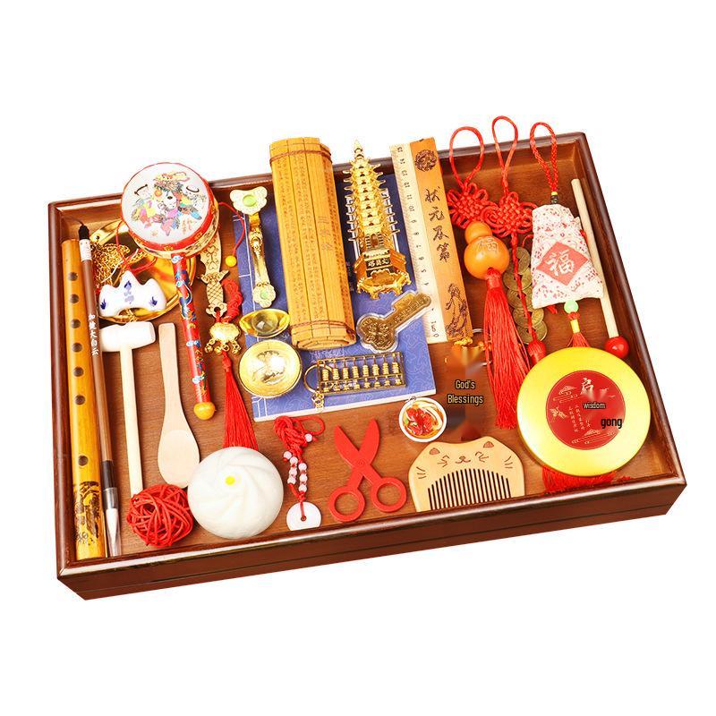 Modern Zhuazhou Set for Baby's First Birthday: Formal Wear & Decorations