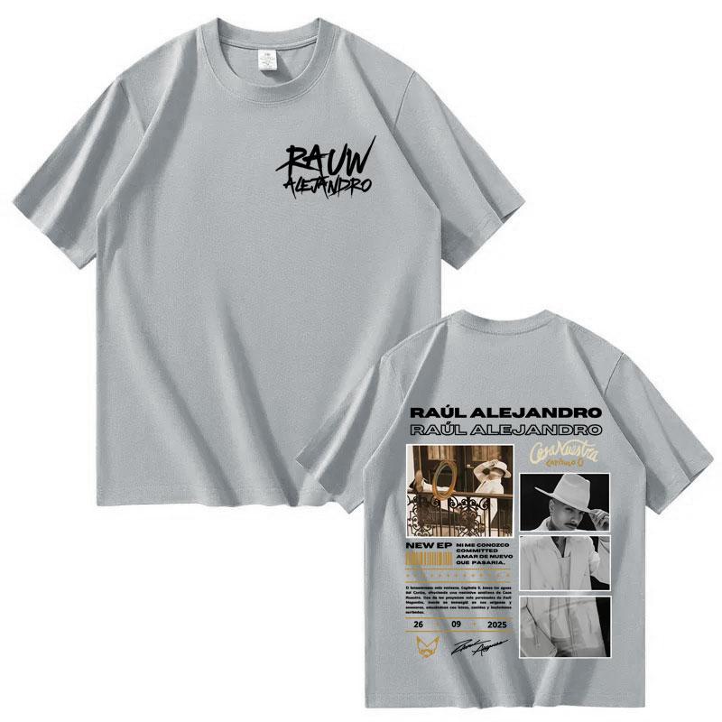 Singer Rauw Alejandro Album Cosa Nuestra T Shirts Mens Womens Fashion Short Sleeve Tshirts Casual Oversized Tshirt Streetwear