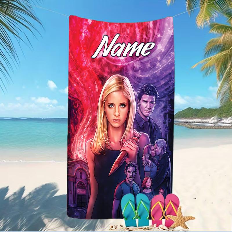 Customizable personalized beach towels Buffy the Vampire Slayer themed designs.Suitable for the beach, yoga, sports;ideal as beach accessories