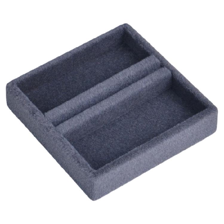 

Elegant Fabric Jewelry Organizers Square Design with Detachable Liner for Displaying Rings Earrings Accessories Storage 1