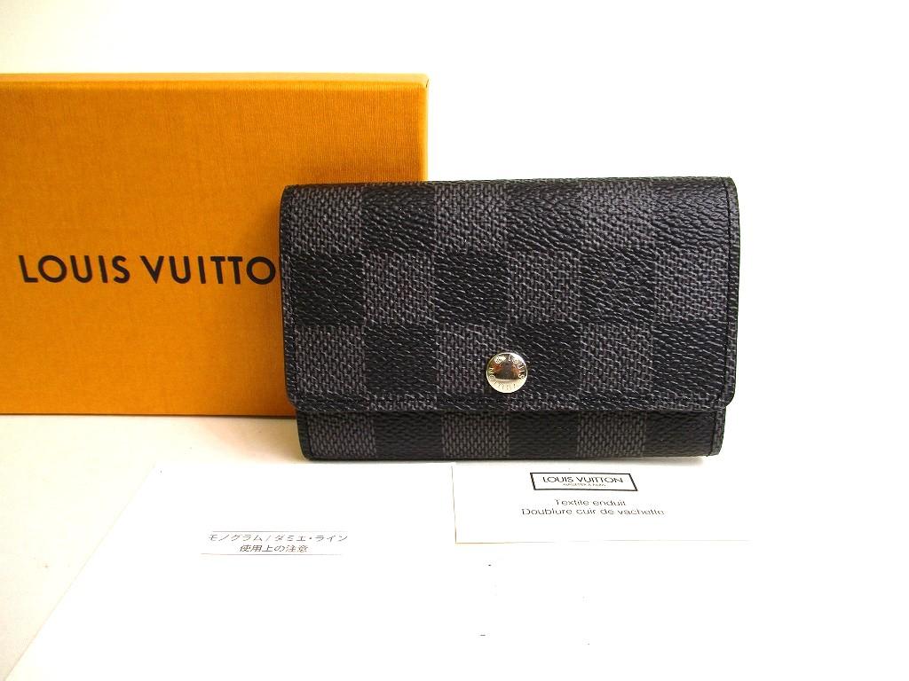 

Автентичні чохли для ключів LOUIS VUITTON Damier Graphite Leather Multicles 6 Keys #9941 Refurbished