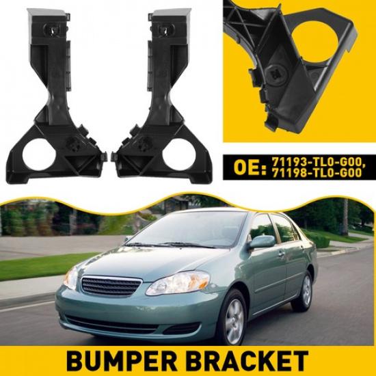 Front Bumper Retainer Bracket Replacement For 2003 2008 Corolla Toyota Set 2pcs