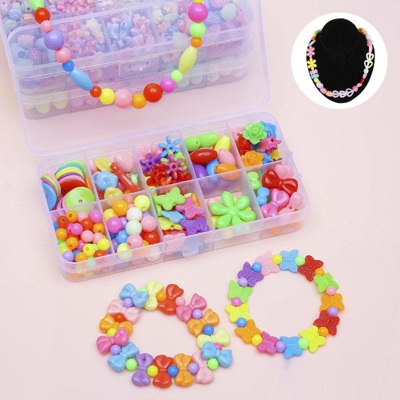Non-Toxic Children'S Handmade Beaded Diy Handmade Bracelet Necklace Ornaments Accessories Colorful Beads Educational Toys For Children Gifts